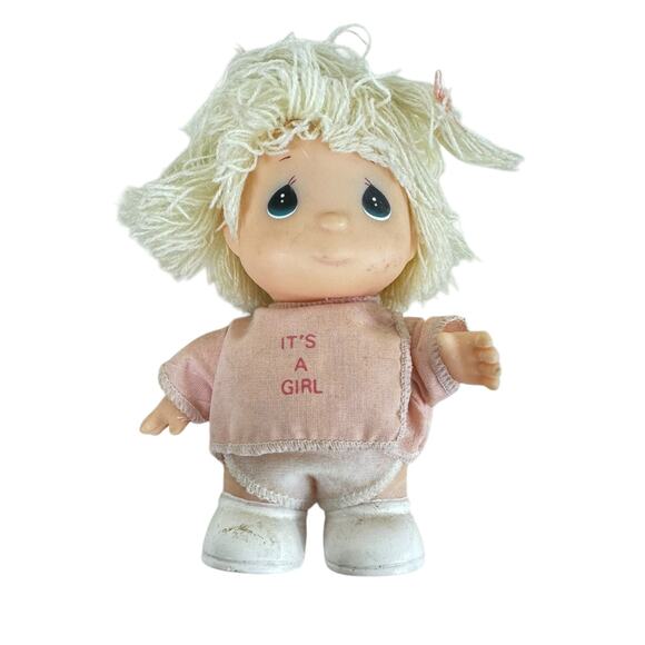 Vintage Enesco Precious Moments Hi Babies Samuel Butcher It's A Girl 5 inch Doll - Picture 1 of 7